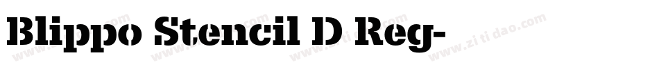 Blippo Stencil D Reg字体转换